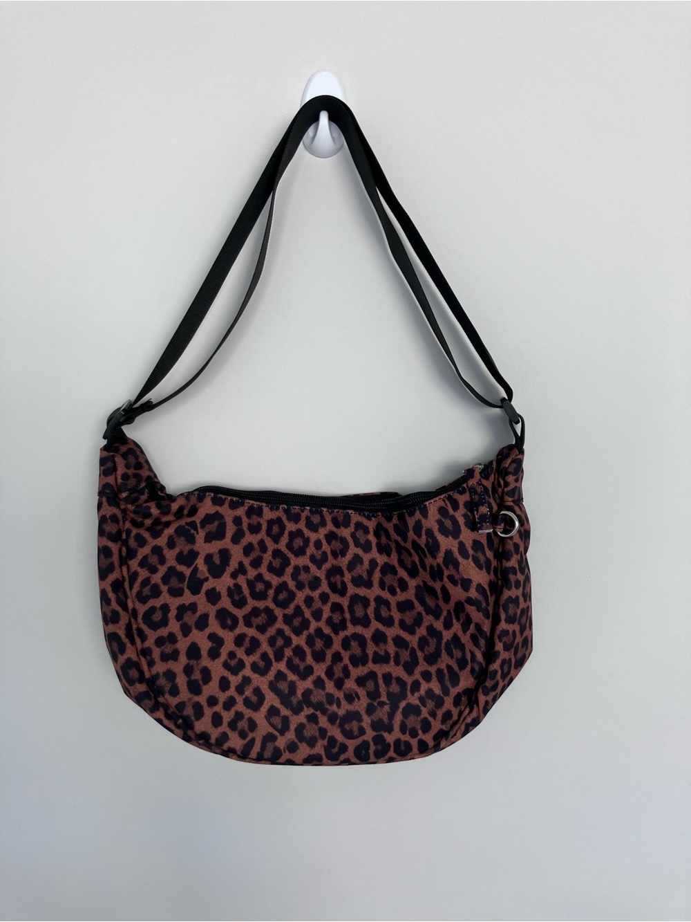 Leopard Print Shoulder Bag - Brown